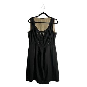 Elie Tahari Women's Black Lace Sleeveless Mini Dress